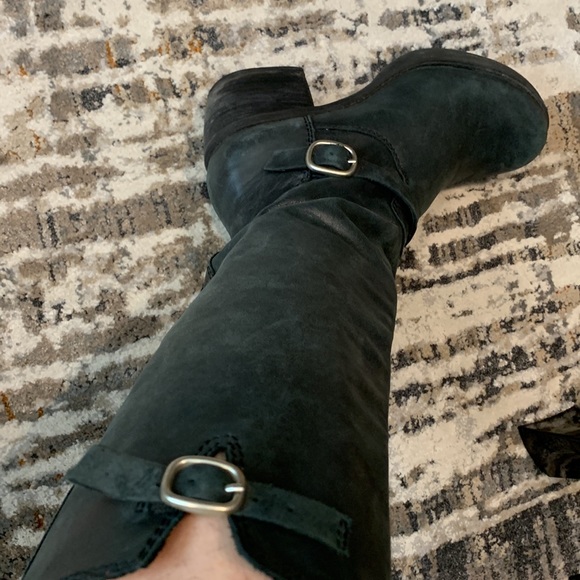 Lucky Brand Leather Boots - Motorcycle Boot - Picture 2 of 3